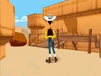 une photo d'Ã©cran de Lucky Luke - La Fievre de l Ouest sur Sony Playstation